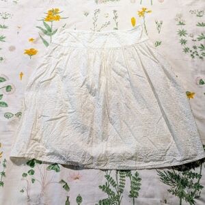 Jones Wear White Eyelet A-Line Skirt